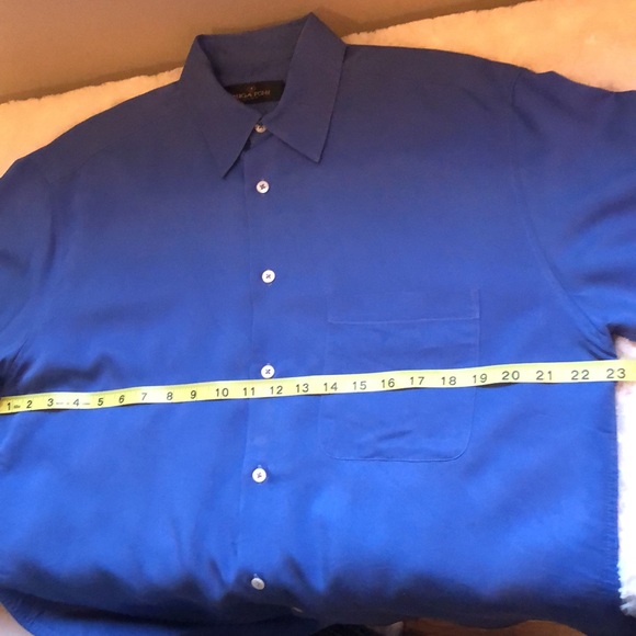BUGATCHI Sky Blue Short Sleeve Button Down Shirt Size Medium - Picture 10 of 10